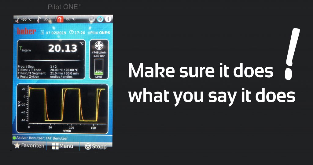 Make sure it does what you say it does Temperature Control